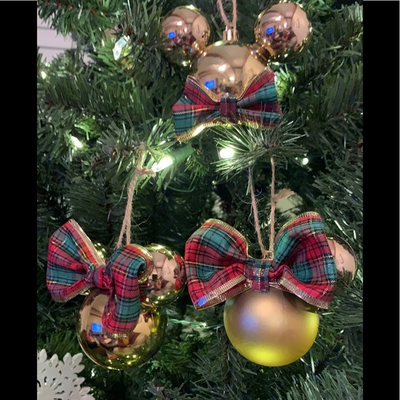 MINNIE & MICKEY INSPIRED HAND MADE ORNAMENTS (4) - Picture 2 of 8